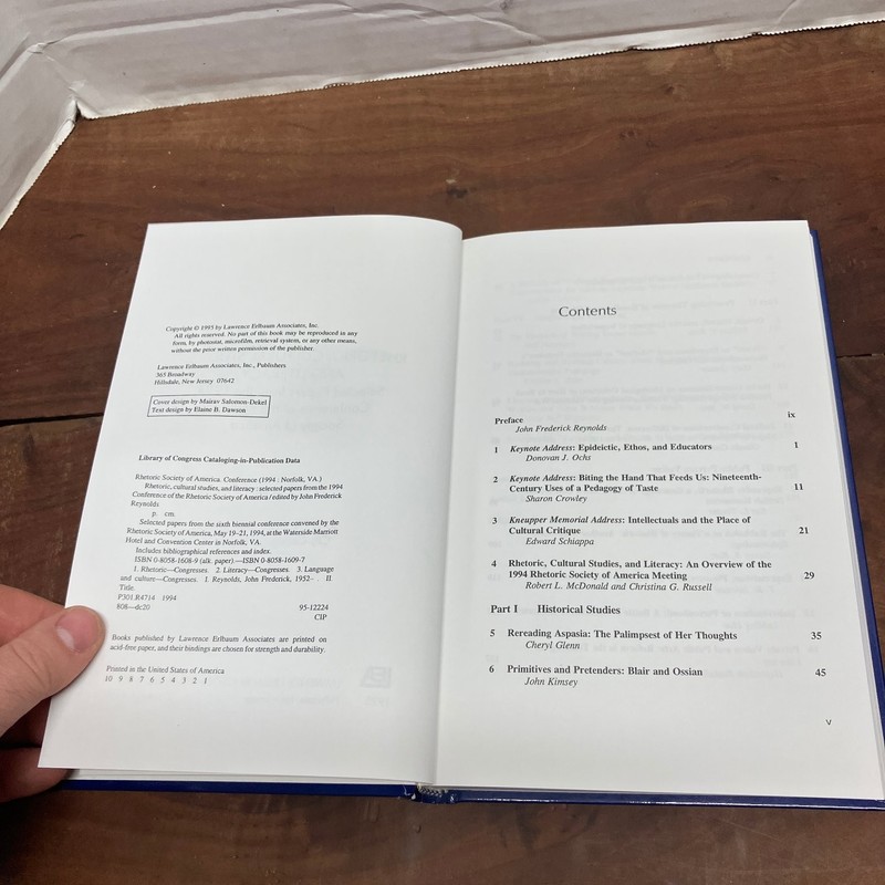 Rhetoric, Cultural Studies, Literacy Reynolds 1995 Conference Papers Erlbaum gallery