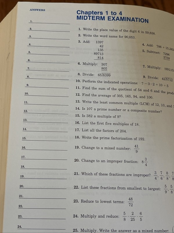 Arithmetic by James Rogers, Jack Barker and James Van Dyke ‘87 Text/Test/Answers gallery