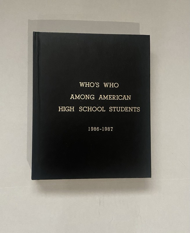 Who’s Who Among American High School Students book 1986-1987 IA, MN, MO, NE, WI
