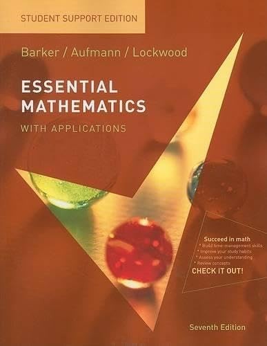 Essential Mathematics with Applications: Student Support Edition (Available …