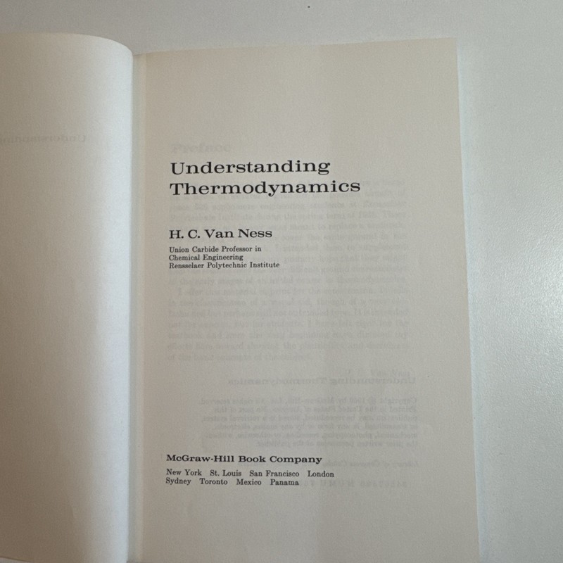 Understanding Thermodynamics by Ness, H. C. Van gallery