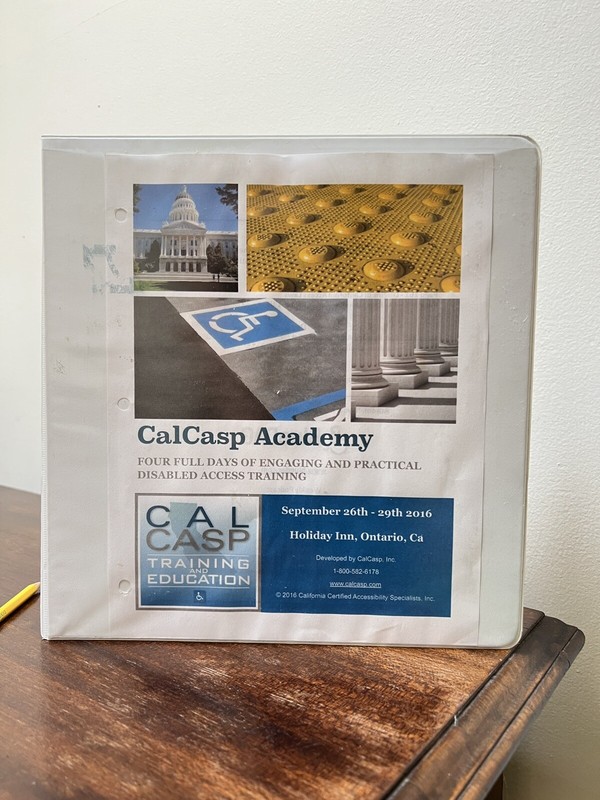 CalCasp Academy Seminar Binder – Comprehensive Disabled Access Training Material