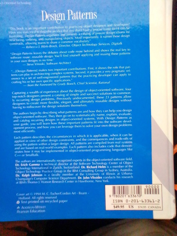Design Patterns: Elements of Reusable Object-Oriented Software - hardcover R... gallery