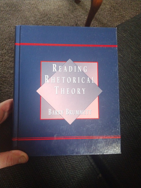 Reading Rhetorical Theory by Barry Brummett, 2000 Large hardback VG textbook