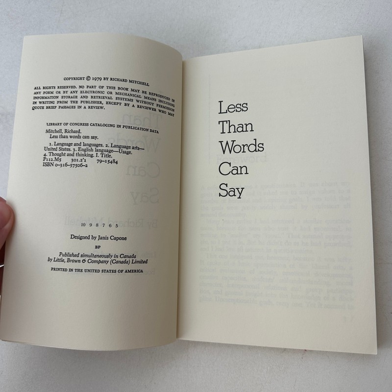 Less Than Words Can Say by Richard Mitchell (1981, Trade Paperback) gallery