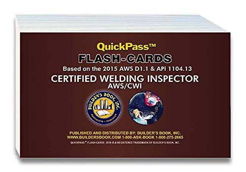 Welding Inspector Certification AWS/CWI QuickPassTM Flash-Cards by Builders Book