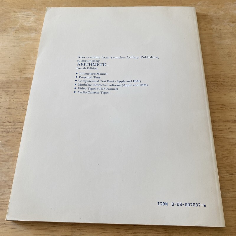 Student Solutions Manual For Arithmetic Fourth Edition Grace Malaney 1987 gallery