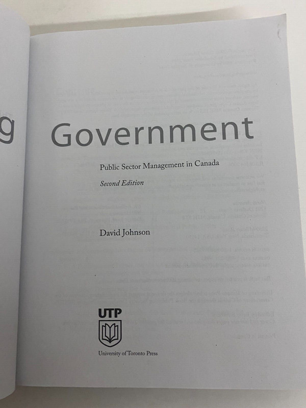 Thinking Government 2/E by David Johnson 2006 Trade Paperback Revised edition gallery