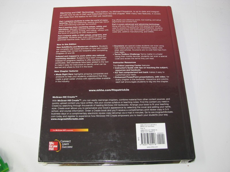 Machining and CNC Technology with Student Resource DVD Fitzpatrick, Michael gallery