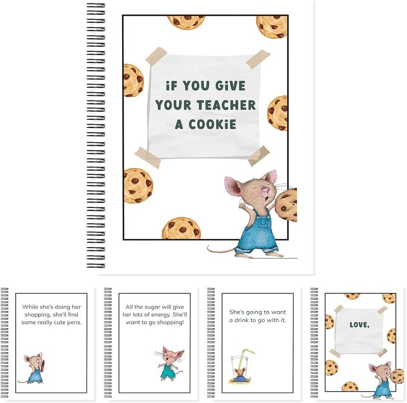 If You Give Your Teacher a Cookie A4 Large NoteBook – Creative DIY Teacher Appre
