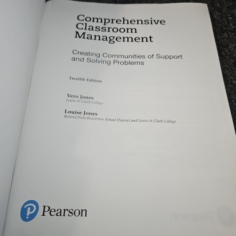 Comprehensive Classroom Management Instructor's Copy Twelfth 12th Edition Jones gallery