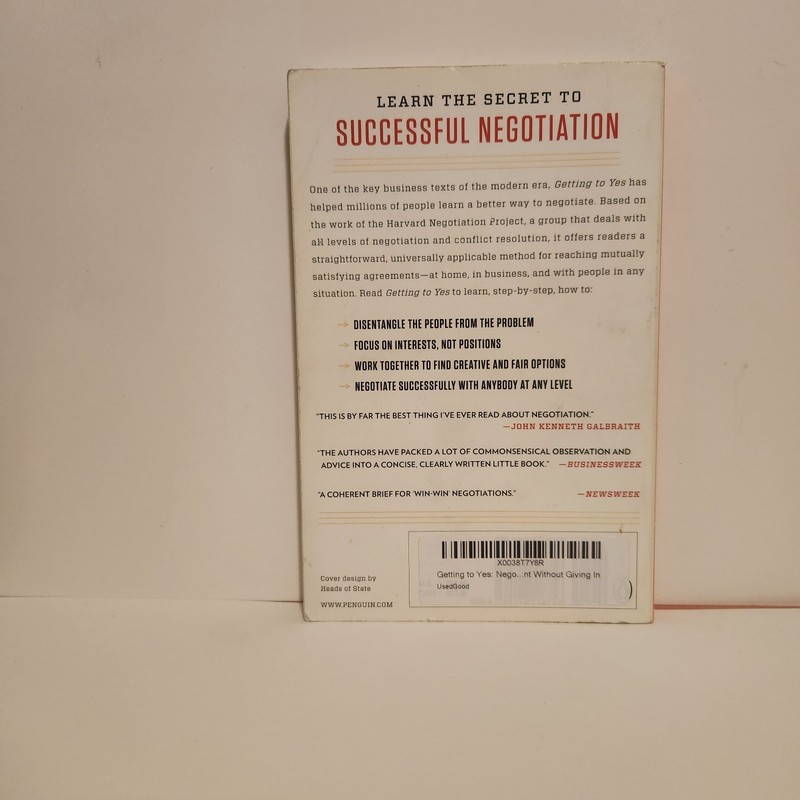 Getting to Yes: Negotiating Agreement Without Giving In-Rodger Fisher SHIPS FREE gallery
