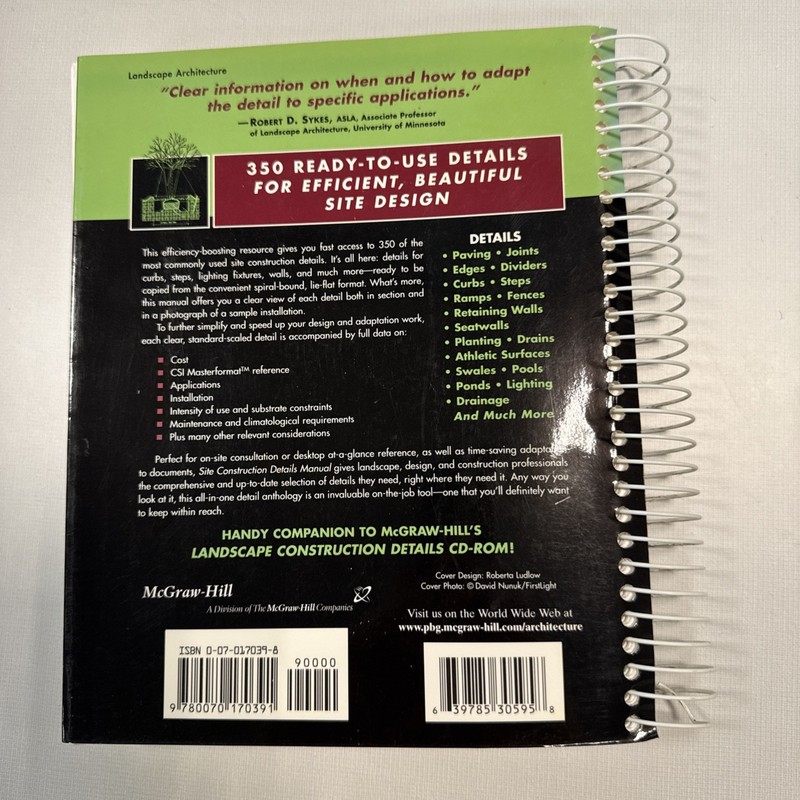 Time-Saver Standards Site Construction Details Manual gallery