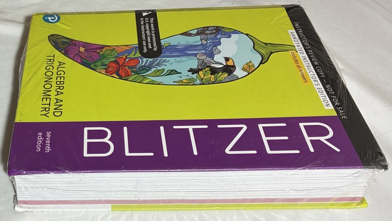 NEW Algebra and Trigonometry Blitzer 7th Annotated Instructors Edition + Answers gallery