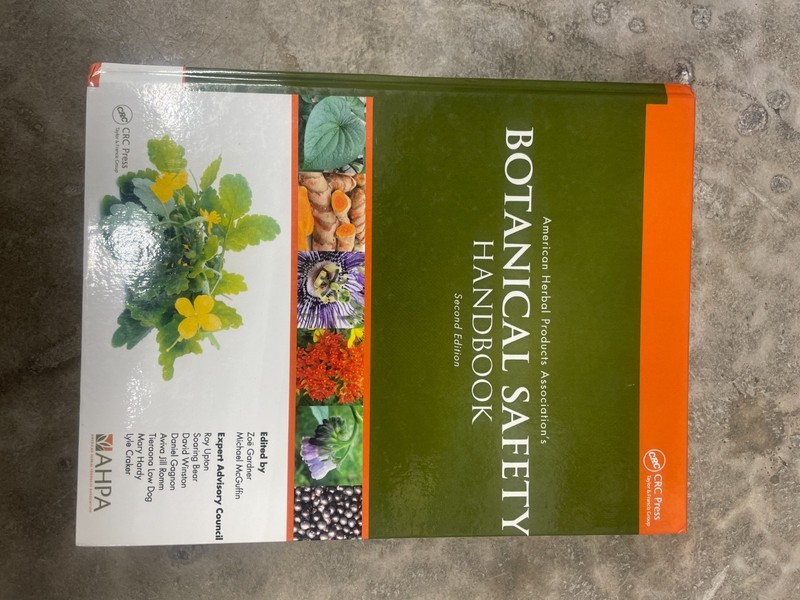 American Herbal Products Association’s Botanical Safety by Gardner 2nd edition