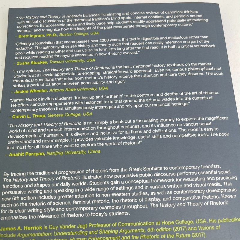 History and Theory of Rhetoric : An Introduction by James A. Herrick (2017,... gallery