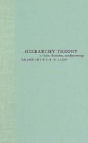 Hierarchy Theory, Allen, T. F. H.,Ahl, Valerie, Good Book