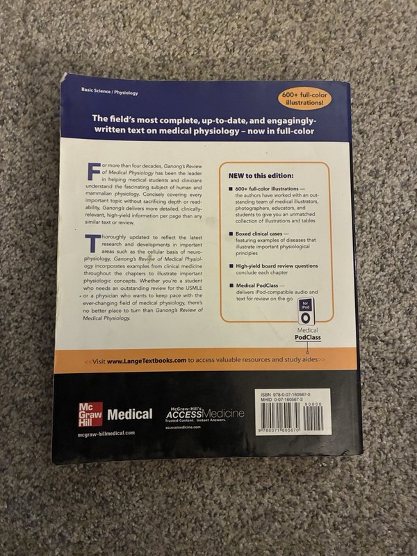 Ganong's Review Medical Physiology 23rd Ed Barrett Barman McGraw-Hill Illustrat… gallery