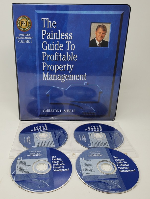Carleton Sheets Painless Guide To Profitable Property Management 4 CDs Set NICE