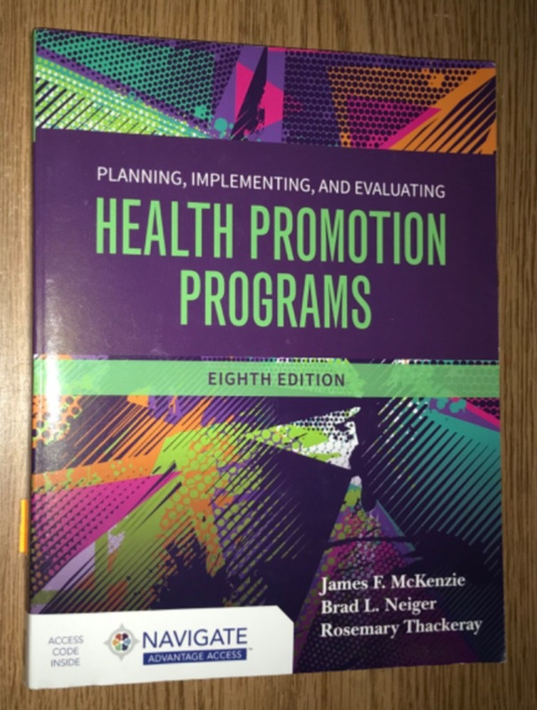 PLANNING IMPLEMENTING & EVAUATING HEALTH PROMOTION PROGRAMS EIGHTH EDITION BOOK