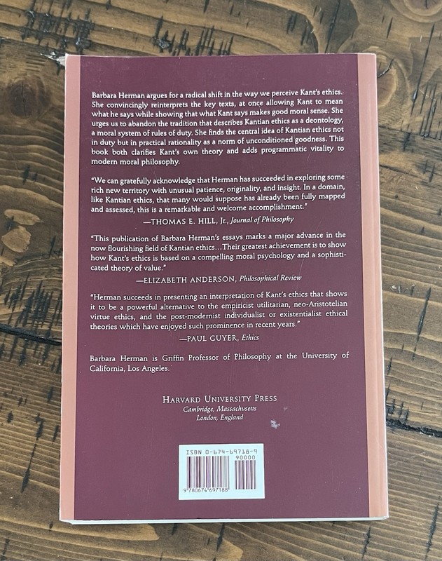 Practice of Moral Judgment Barbara Herman 1996 Trade Paperback Kant Immanuel gallery