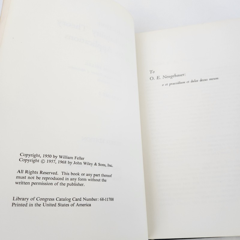 vol 1 An Introduction to Probability Theory and Its Applications 3rd ed 1968 gallery