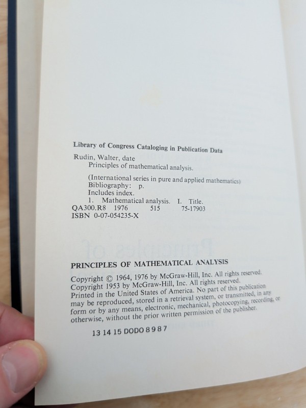 Principles of Mathematical Analysis (International Series in Pure and Applied .. gallery