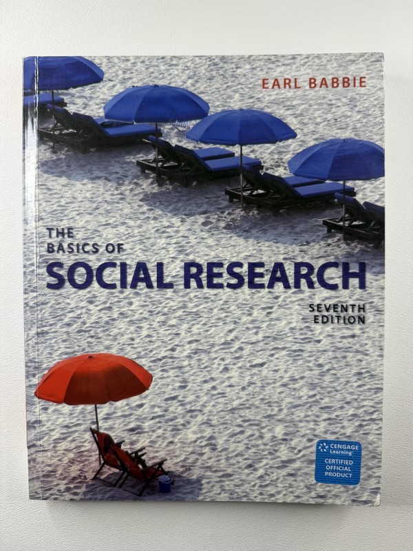 The Basics Of Social Research 7th Edition Earl Babbie Cengage PB 2015 Textbook