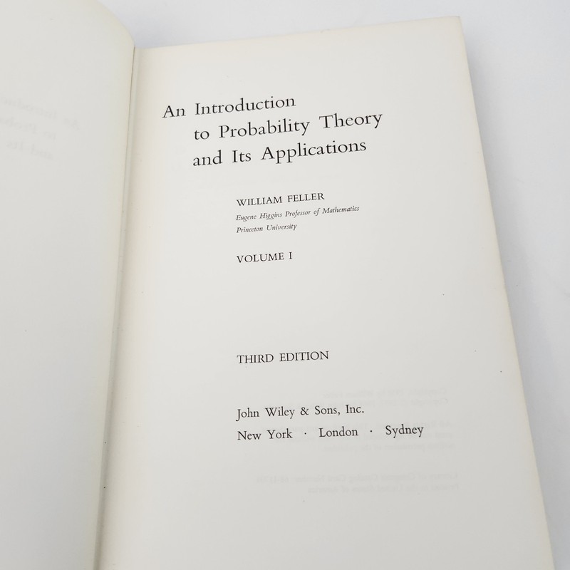 vol 1 An Introduction to Probability Theory and Its Applications 3rd ed 1968 gallery