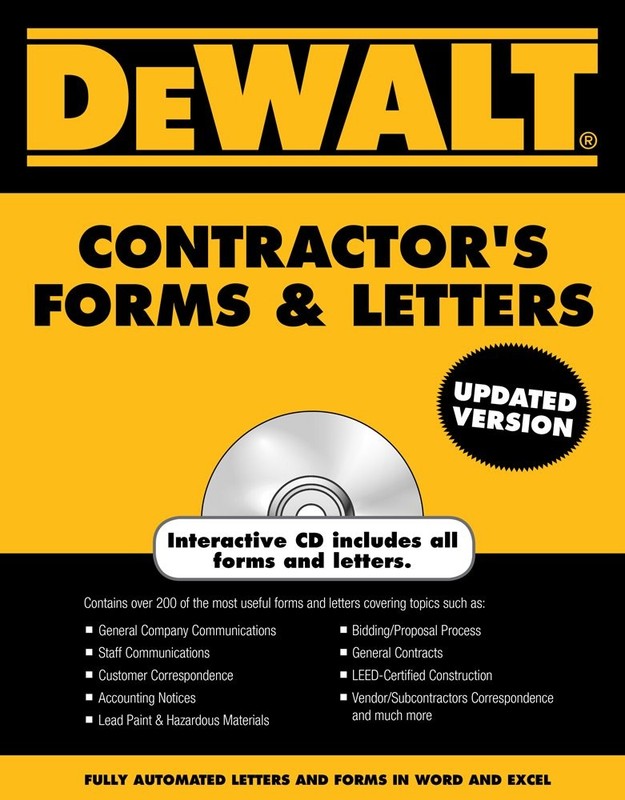 DEWALT Contractor’s Forms & Letters (DEWALT Series)