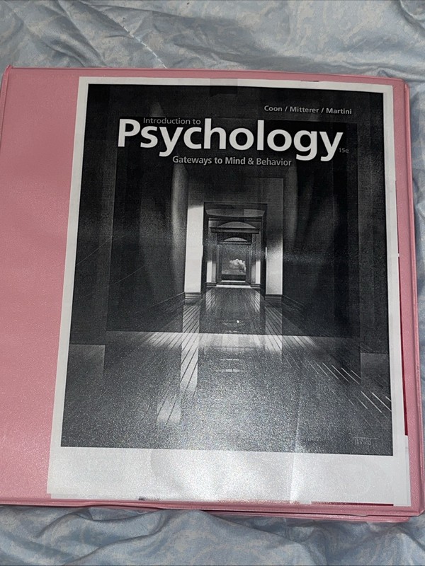 Introduction to Psychology : Gateways to Mind and… Loose Leaf In Pink Binder