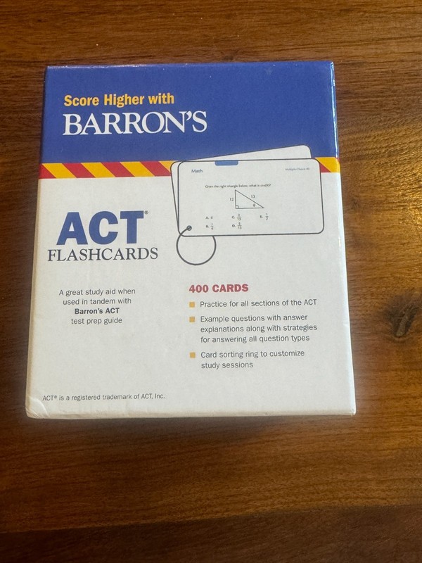 ACT Flashcards Barron's Test Prep Third Edition College Entrance Test Prep gallery