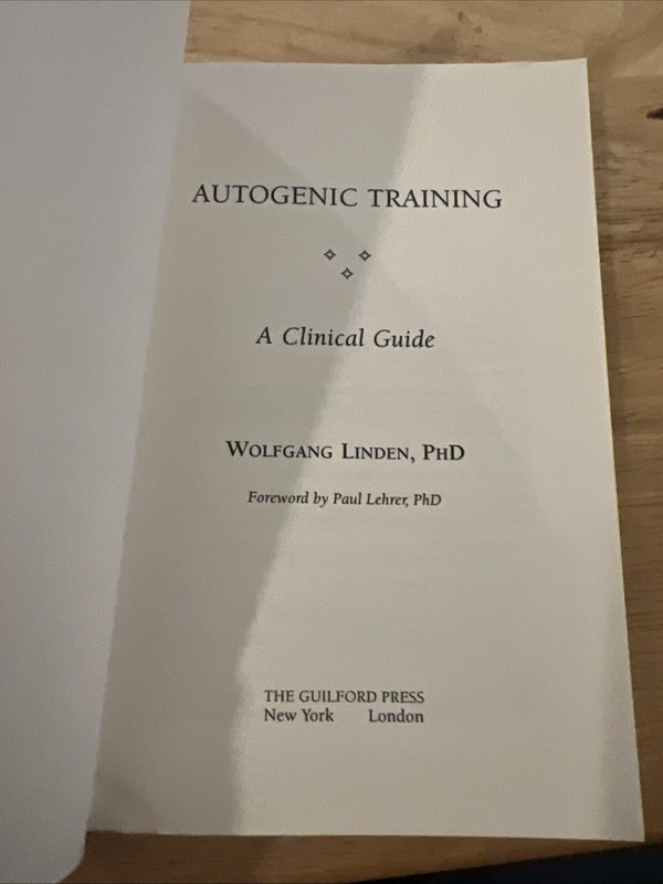 Autogenic Training: Clinical Guide by Linden Paperback gallery