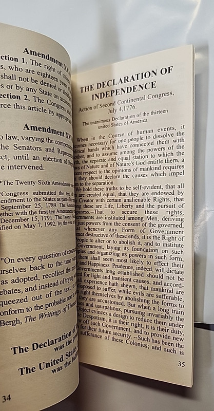 The Constitution of the US with All Amendments + Declaration of Independence gallery