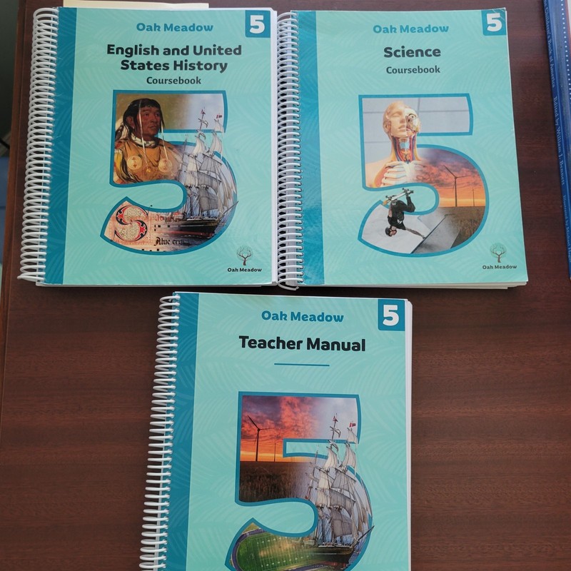 Oak Meadow 5th Grade Teacher Manual, English, History, Science Coursebooks
