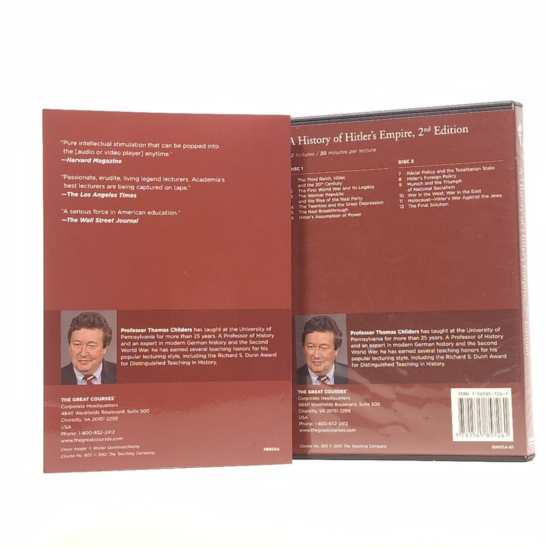 The Great Courses History of Hitler's Empire 2nd Edition DVD Book Set T Childers gallery