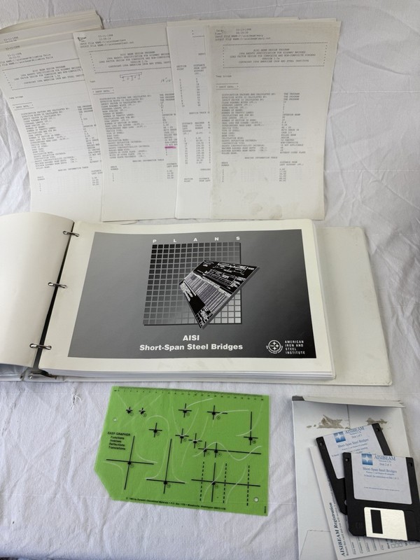 AISI short-span steel bridges PLANS Maryland vintage 1995 large book & discs