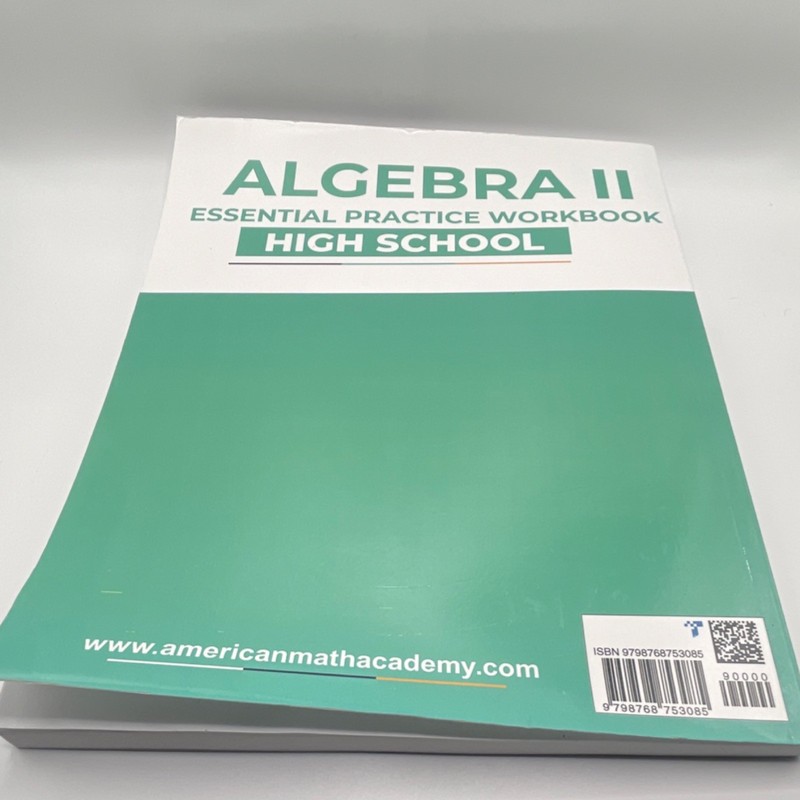 Algebra II Essential Practice Workbook by H. Tong, American Math Academy, Paper… gallery