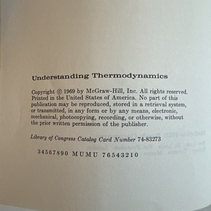 Understanding Thermodynamics by Ness, H. C. Van gallery