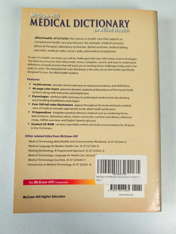 McGraw-Hill Medical Dictionary for Allied Health by Myrna Breskin gallery