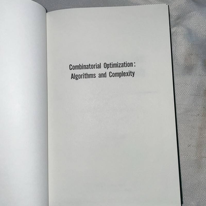 Combinatorial Optimization Christis H Papadimitriou & Kenneth Steiglitz HC 1982 gallery
