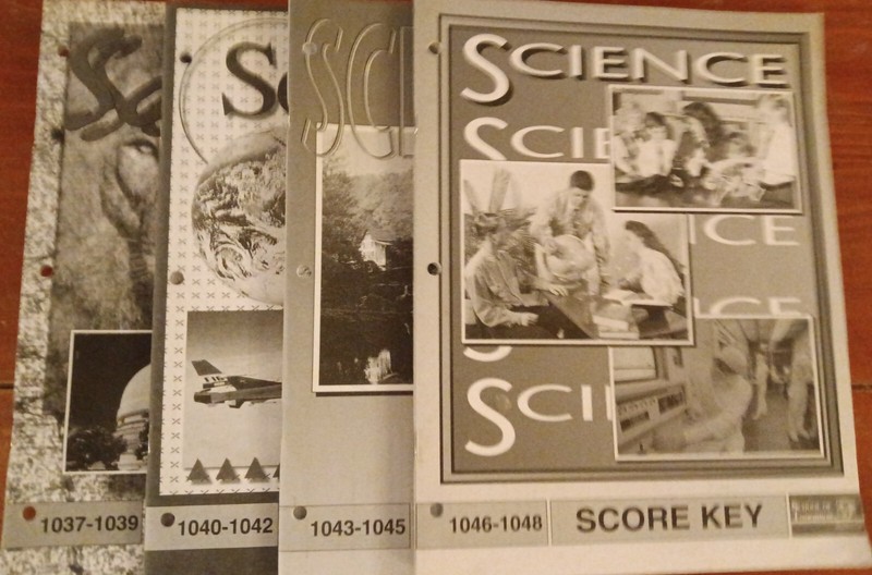 ACE School Of Tomorrow Science Keys To Paces 1037-1048 Set of 4 books homeschool