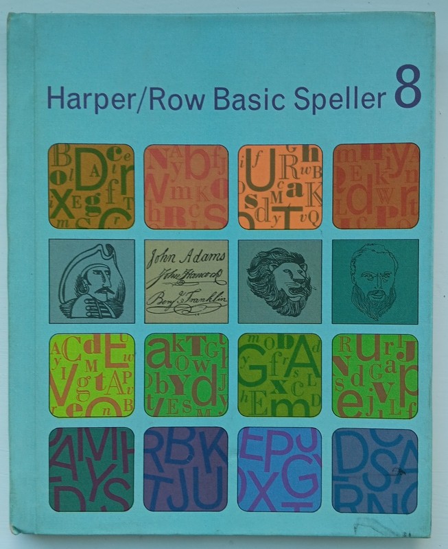 Harper Row Basic Speller 8 Textbook Hardcover Vintage 1965 Schoolbook
