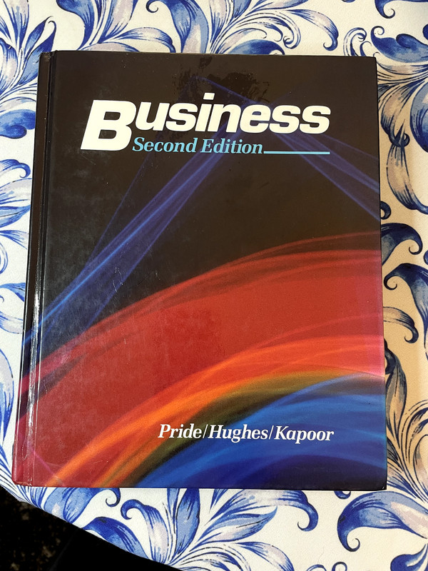 Business, William M. Pride, Hardback, Textbook, Second Edition, 1988, Used