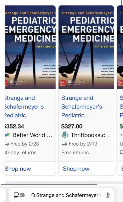 McGraw-Hill Pediatric Emergency Medicine 5th Ed Hardcover Schafermeyer gallery