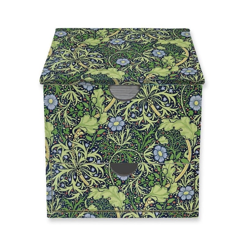 William Morris: Seaweed Flame Tree Memo Box with Drawer by Flame Tree Studio (En