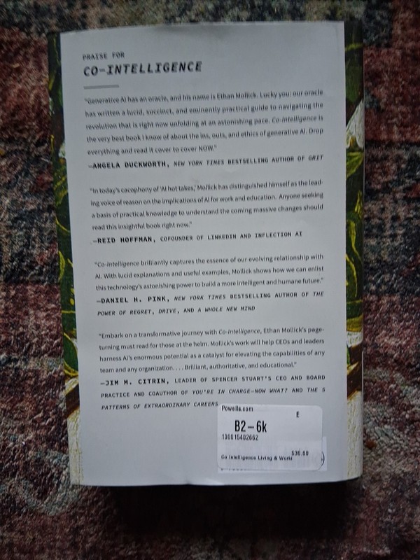 Co-intelligence : Living and Working With AI, Hardcover by Mollick, Ethan, Br... gallery