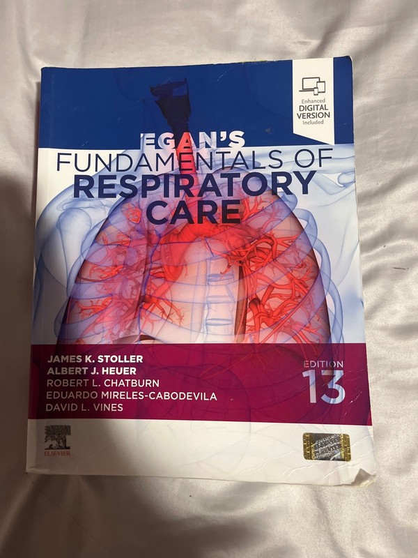 Egan’s Fundamentals of Respiratory Care 13th Ed Workbook Paperback Stoller Heuer