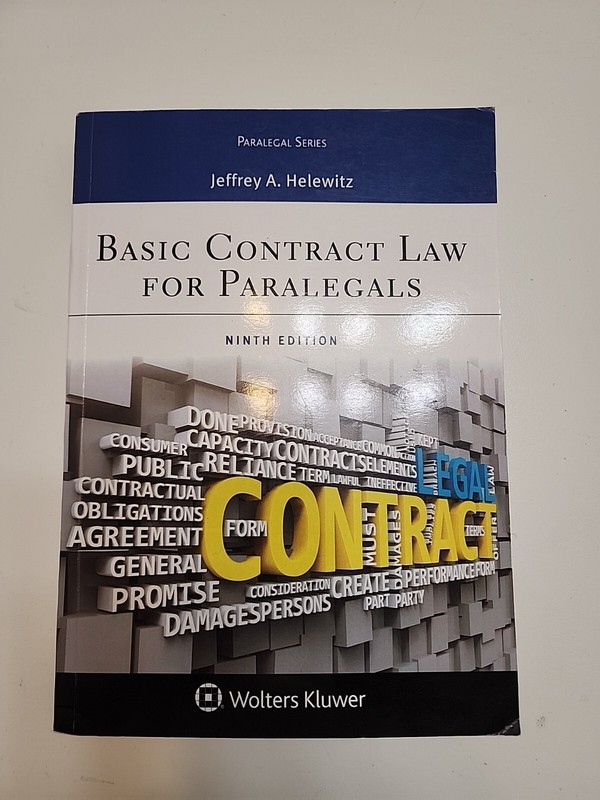 Aspen Paralegal Ser.: Basic Contract Law for Paralegals by Jeffrey A….