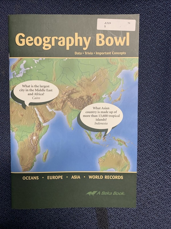 A Beka Geography Bowl Quiz Team Book – Homeschool